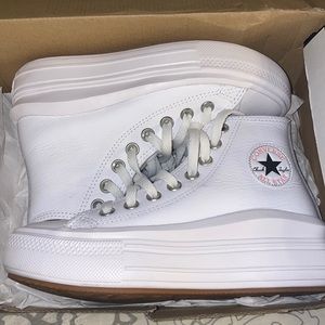 {Converse} Move platform high-top leather sneaker *rare!*